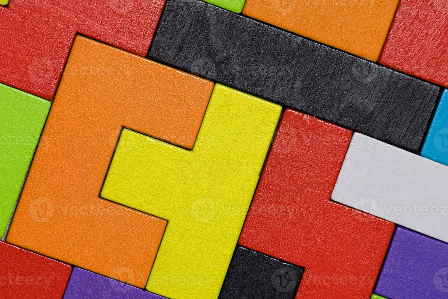 Colorful figures. Closeup. photo