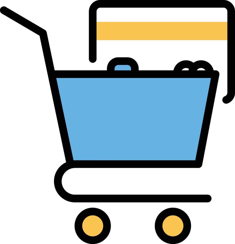 ilustración vectorial de compras en línea en un fondo. símbolos de calidad premium. iconos vectoriales para concepto y diseño gráfico. vector