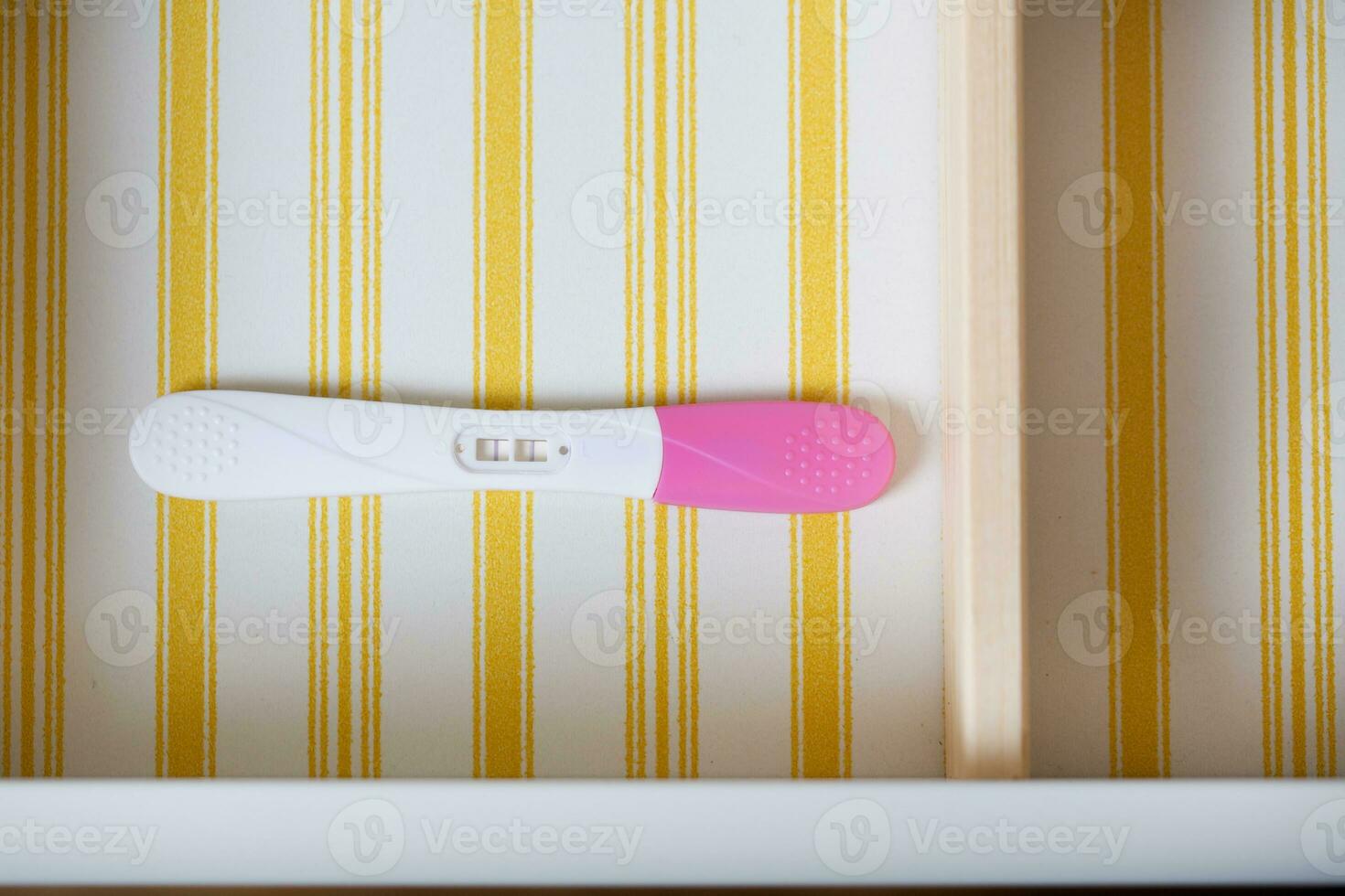 Open drawer of a woman's mirror table. photo