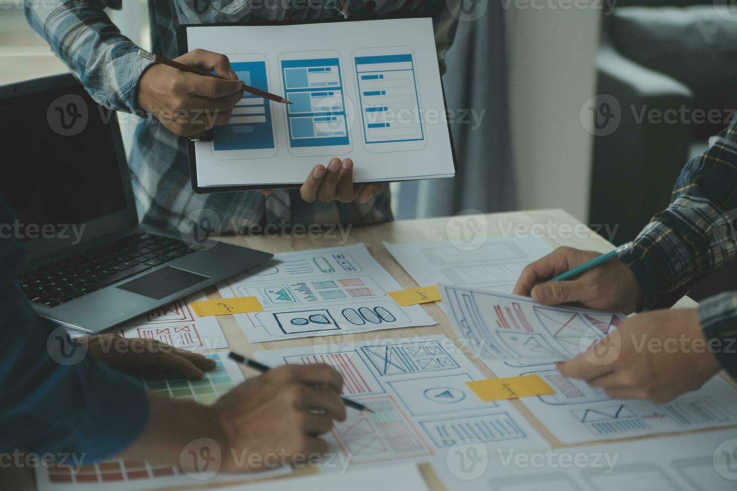 UX UI and Programming development technology. photo