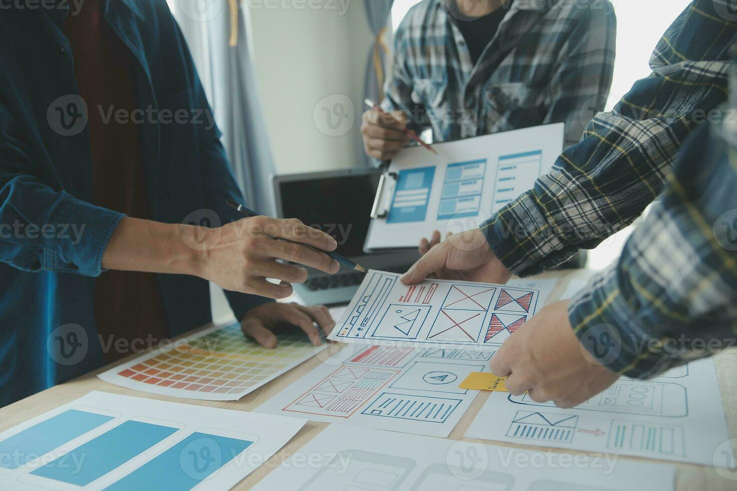 UX UI and Programming development technology. photo