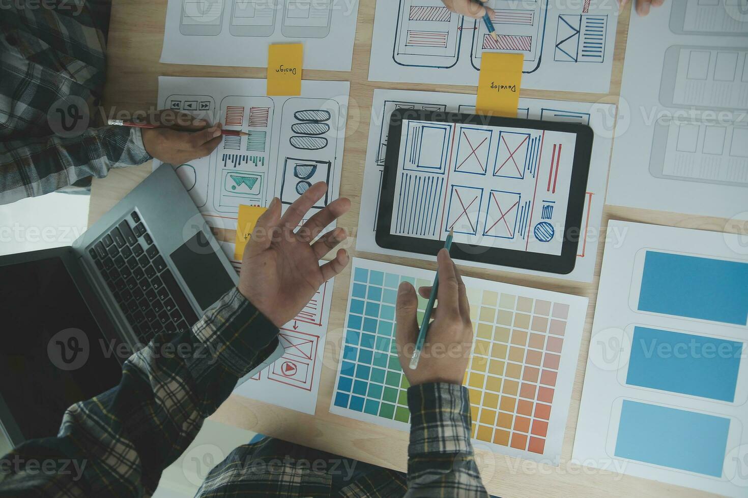UX UI and Programming development technology. photo