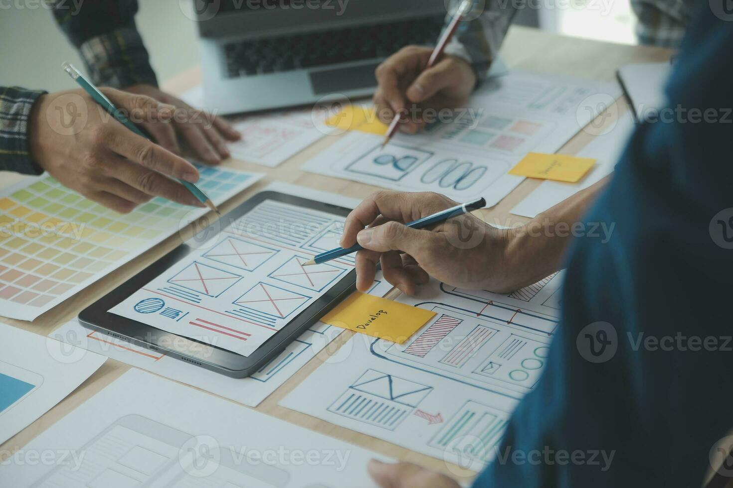 UX UI and Programming development technology. photo