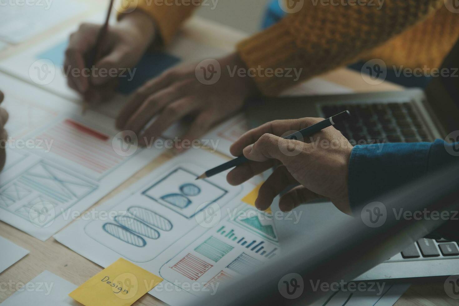 UX UI and Programming development technology. photo