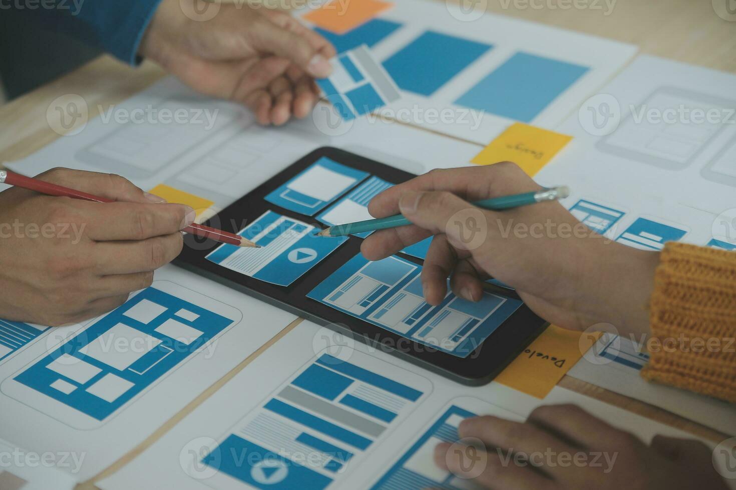 UX UI and Programming development technology. photo