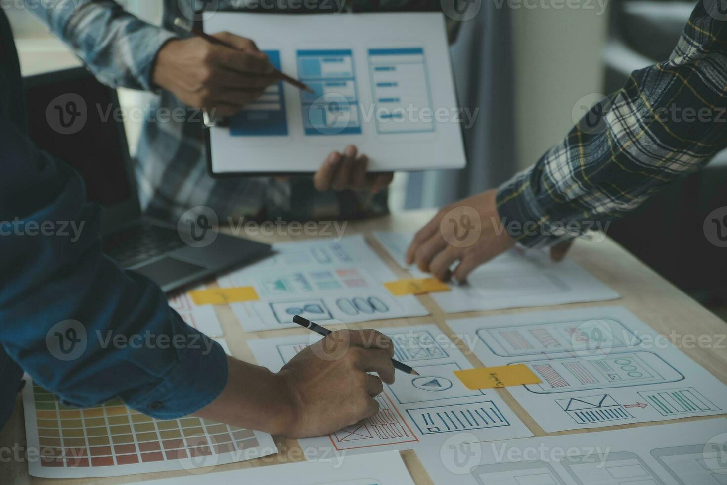 UX UI and Programming development technology. photo