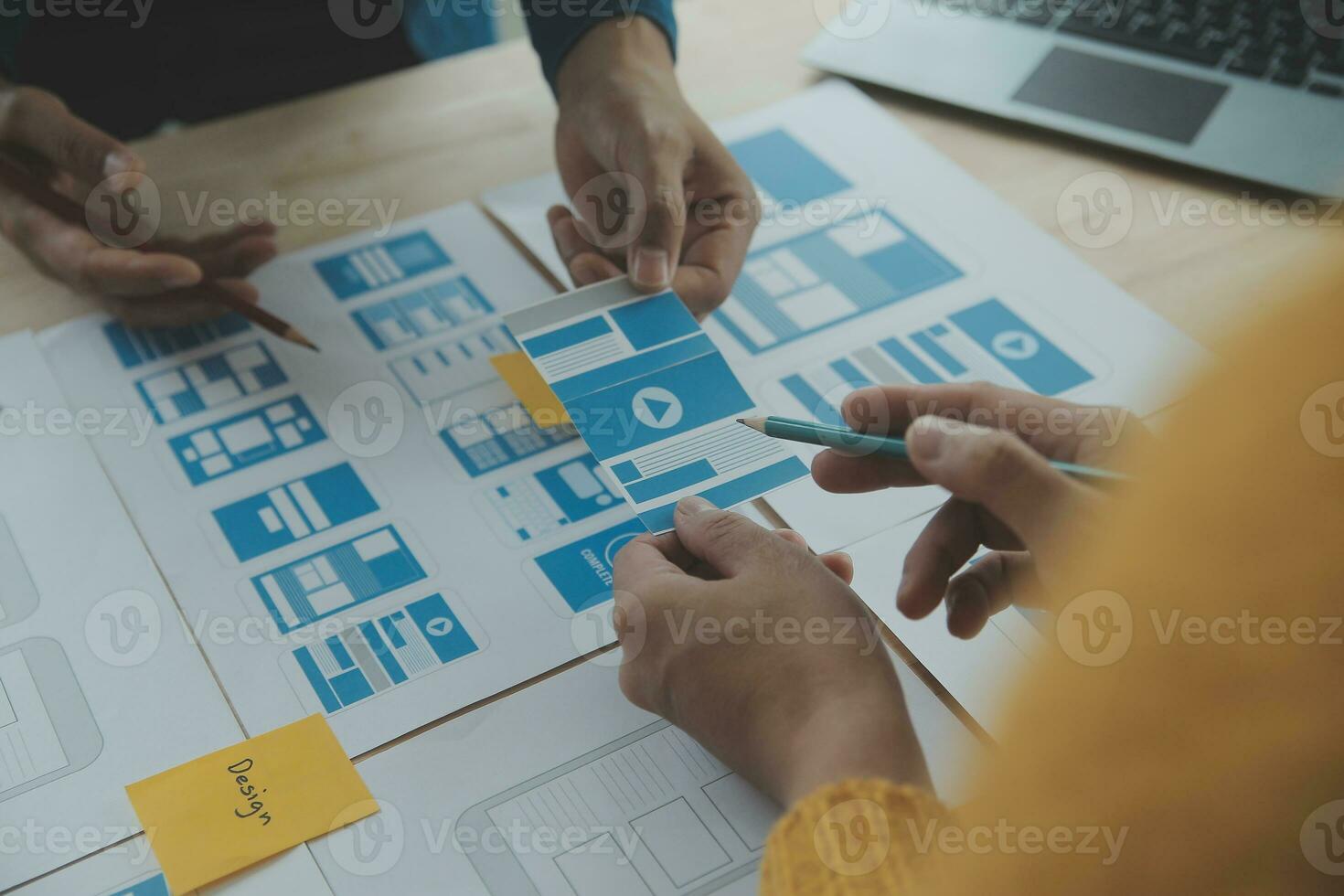 UX UI and Programming development technology. photo