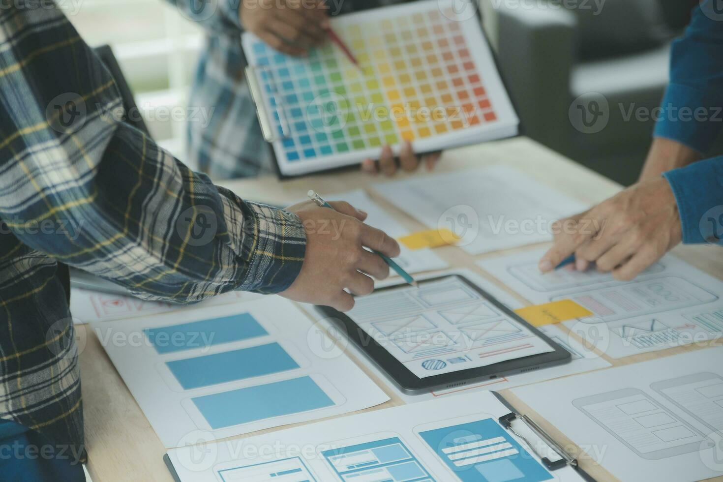 UX UI and Programming development technology. photo