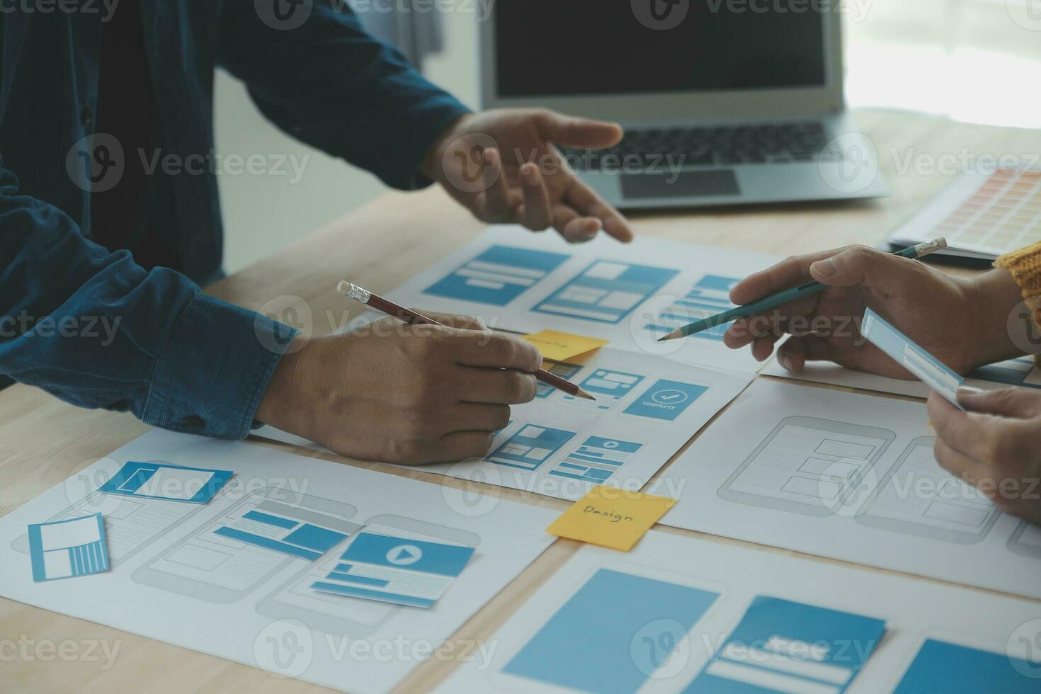 UX UI and Programming development technology. photo