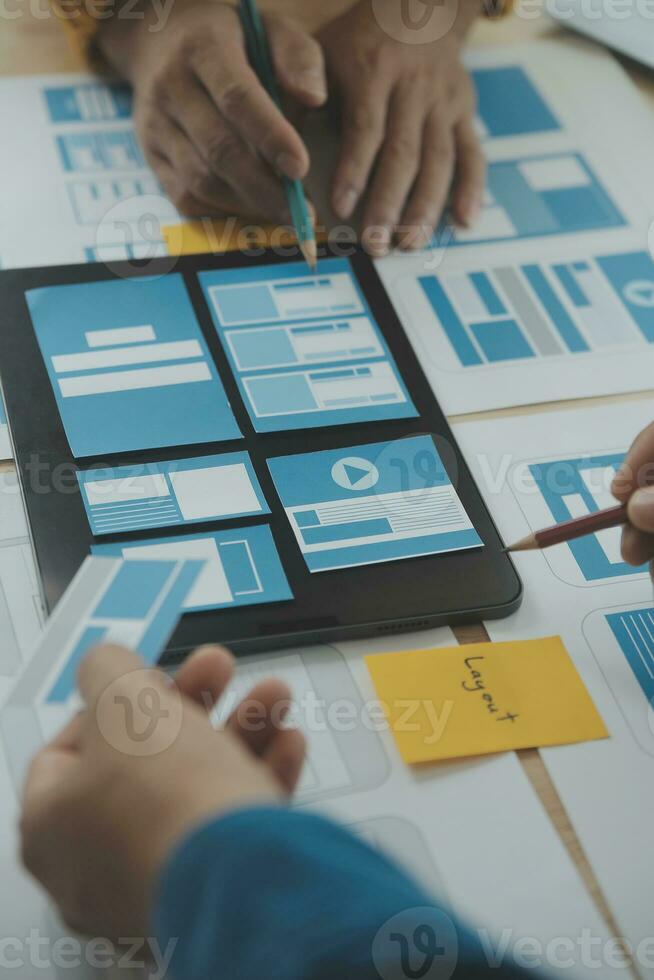 UX UI and Programming development technology. photo