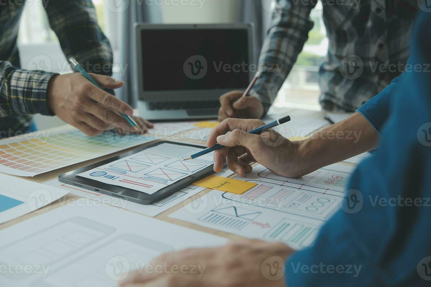 UX UI and Programming development technology. photo