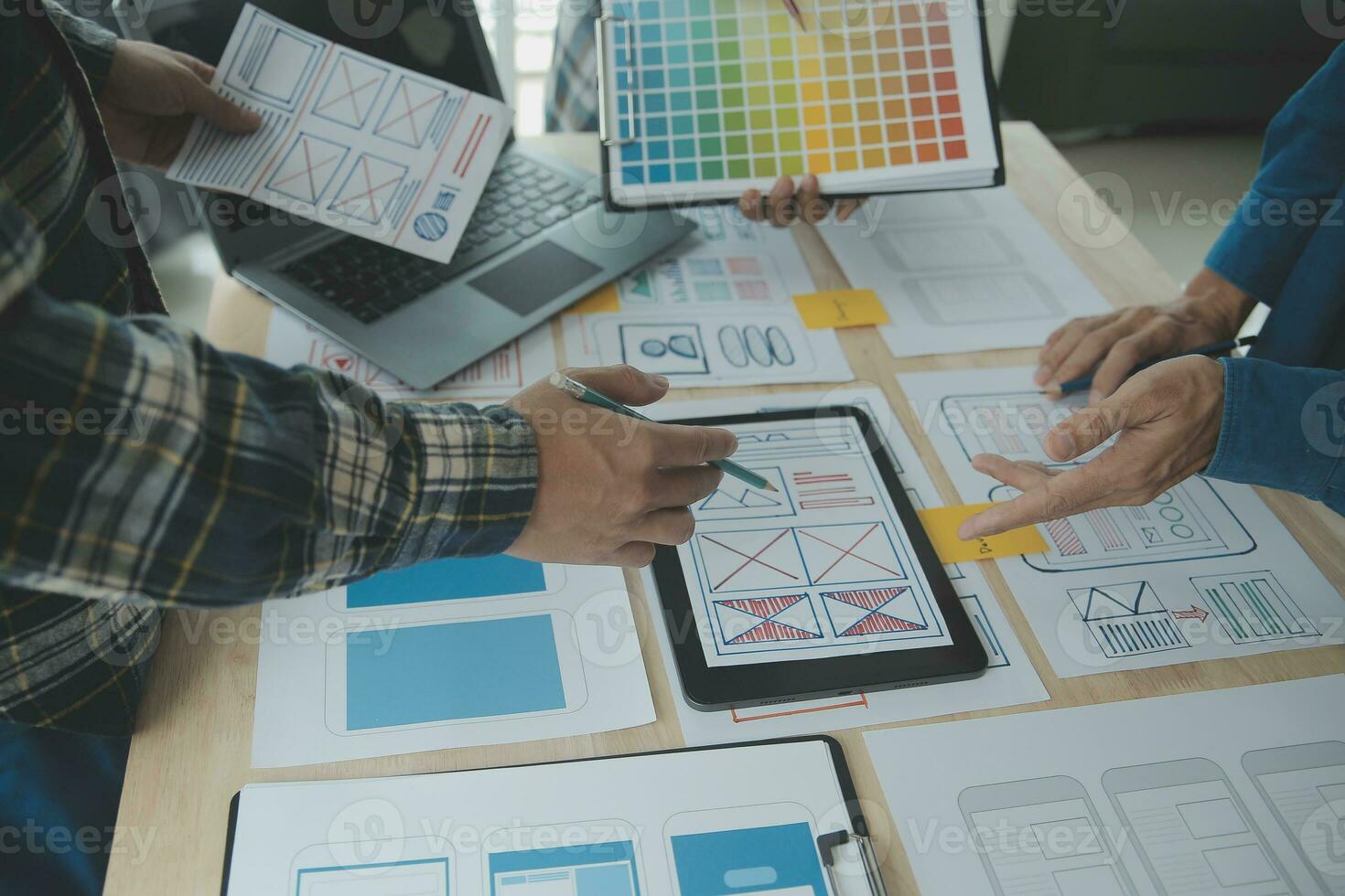 UX UI and Programming development technology. photo