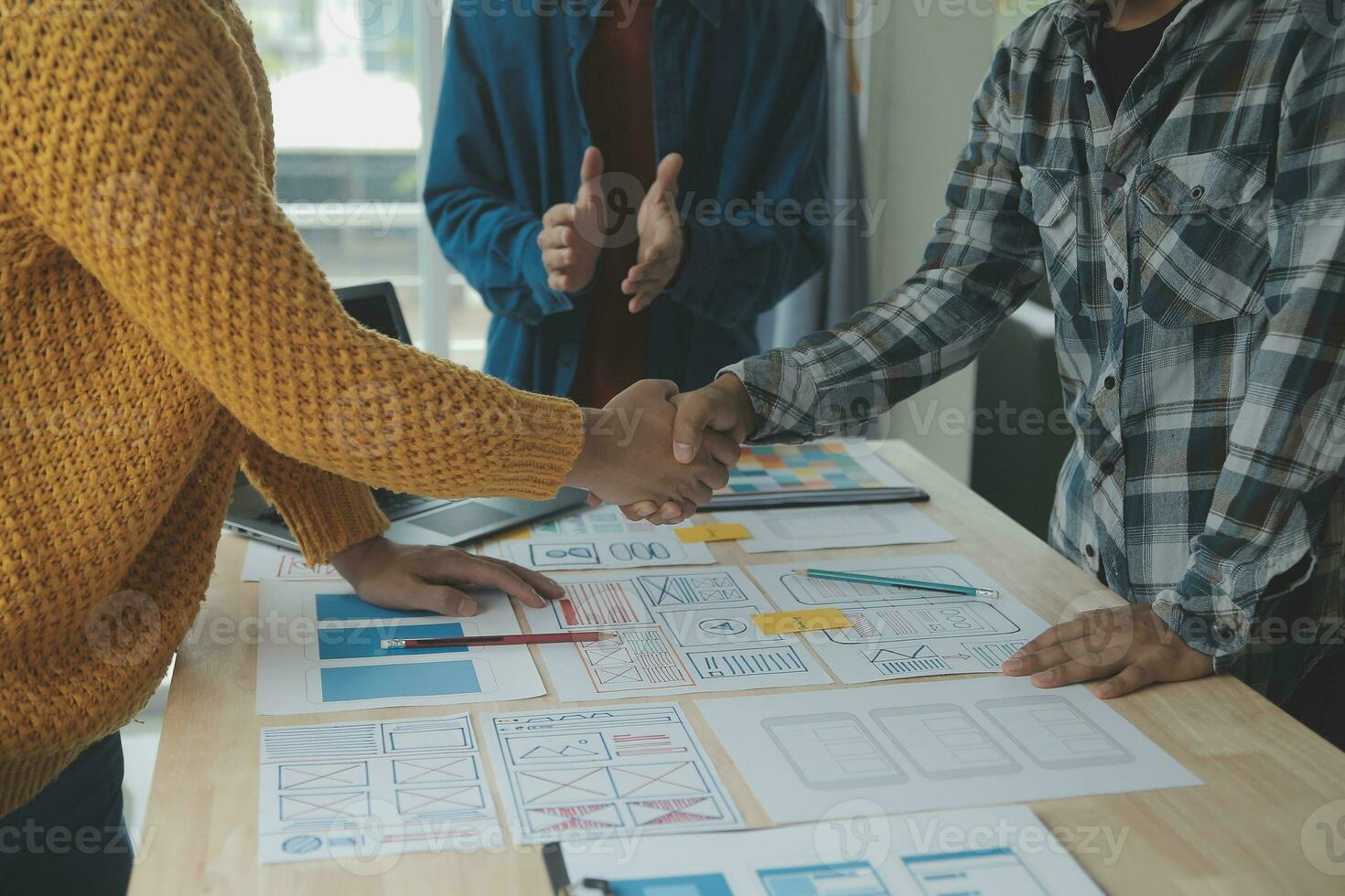 UX UI and Programming development technology. photo