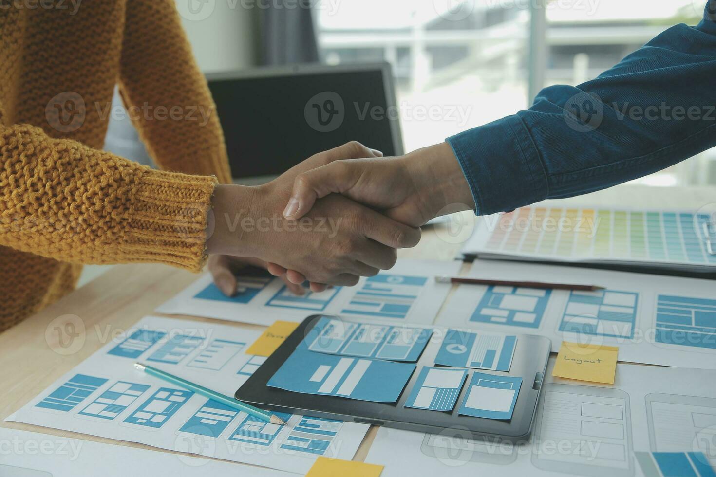 UX UI and Programming development technology. photo