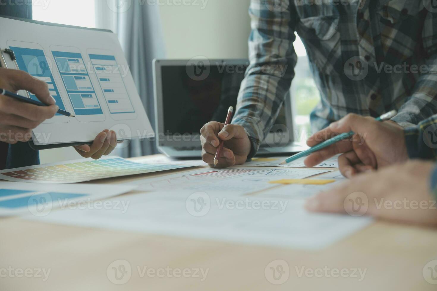 UX UI and Programming development technology. photo