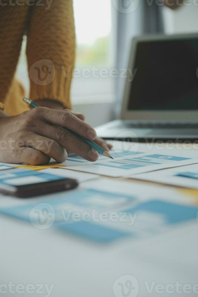 UX UI and Programming development technology. photo