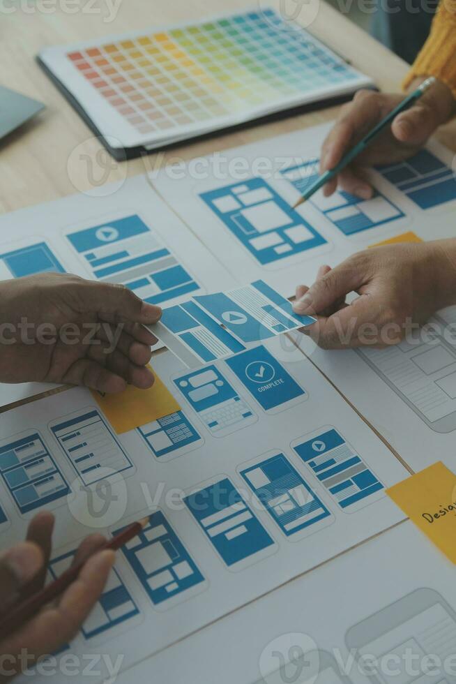 UX UI and Programming development technology. photo