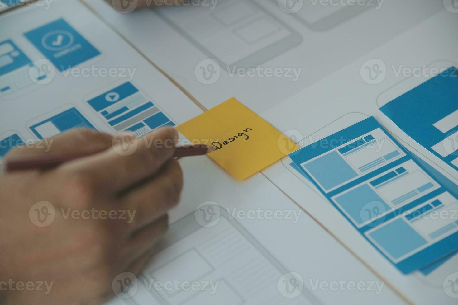 UX UI and Programming development technology. photo