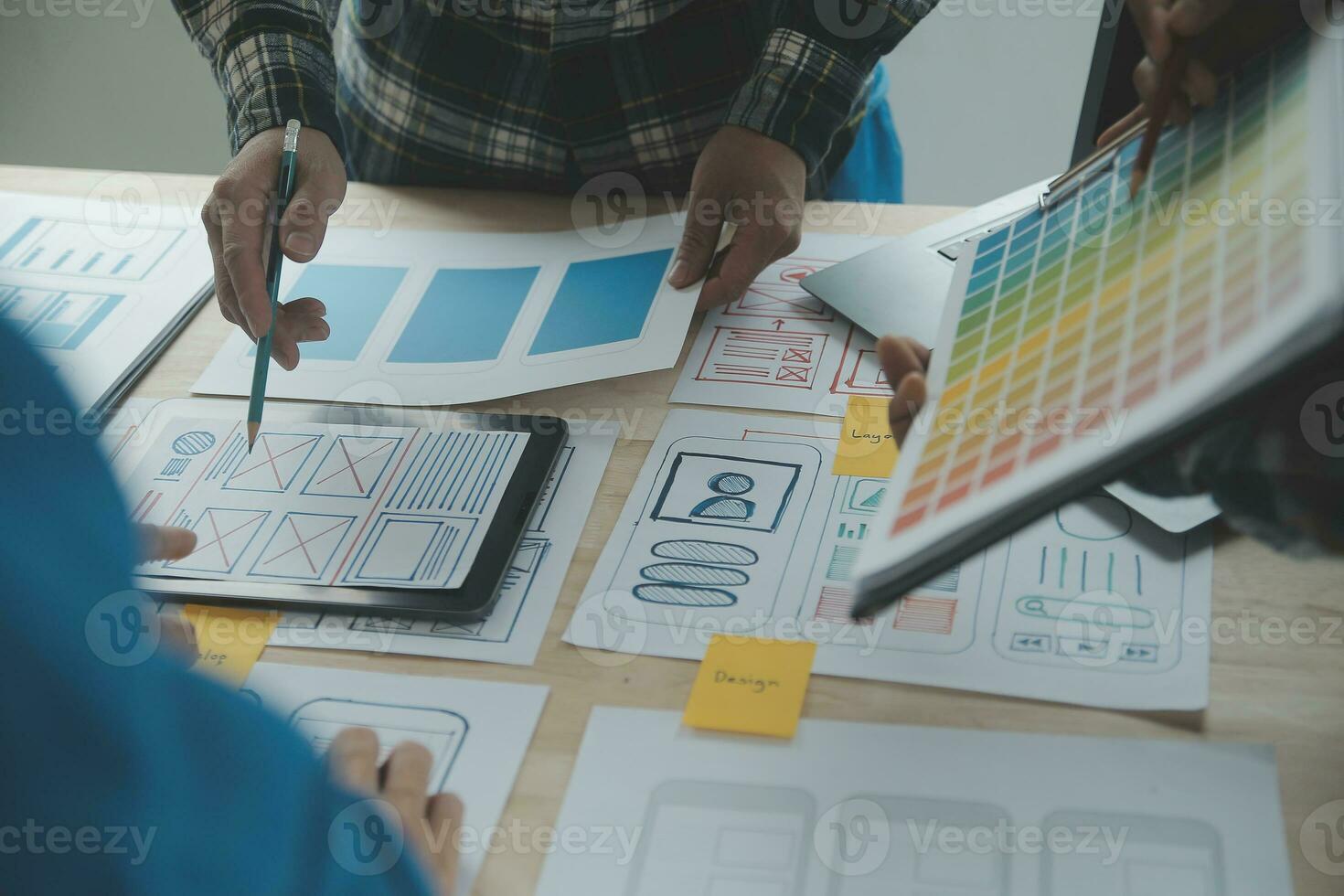 UX UI and Programming development technology. photo