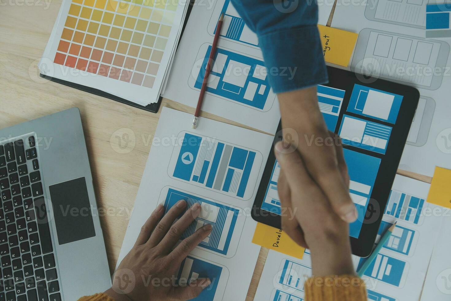 UX UI and Programming development technology. photo