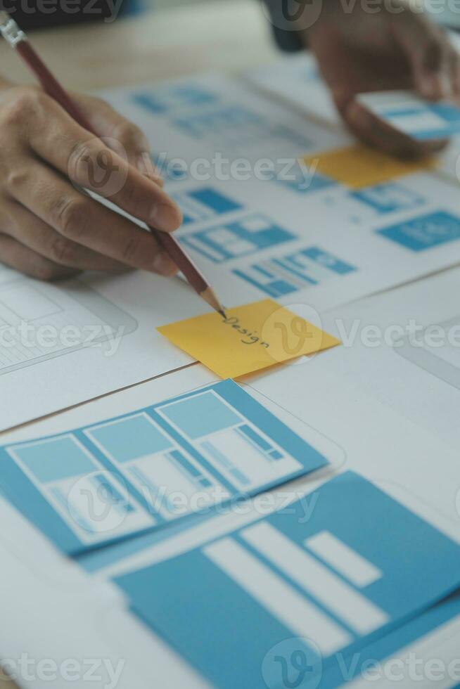 UX UI and Programming development technology. photo