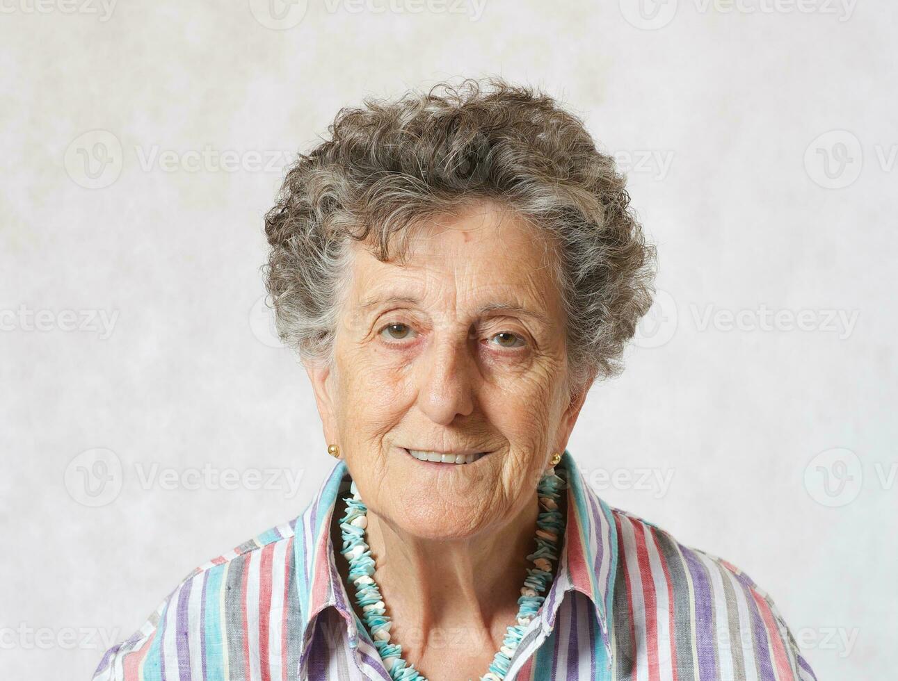 Old smiling woman photo