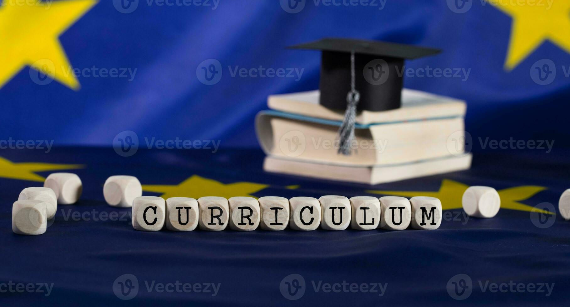 Word CURRICULUM composed of wooden letters. photo