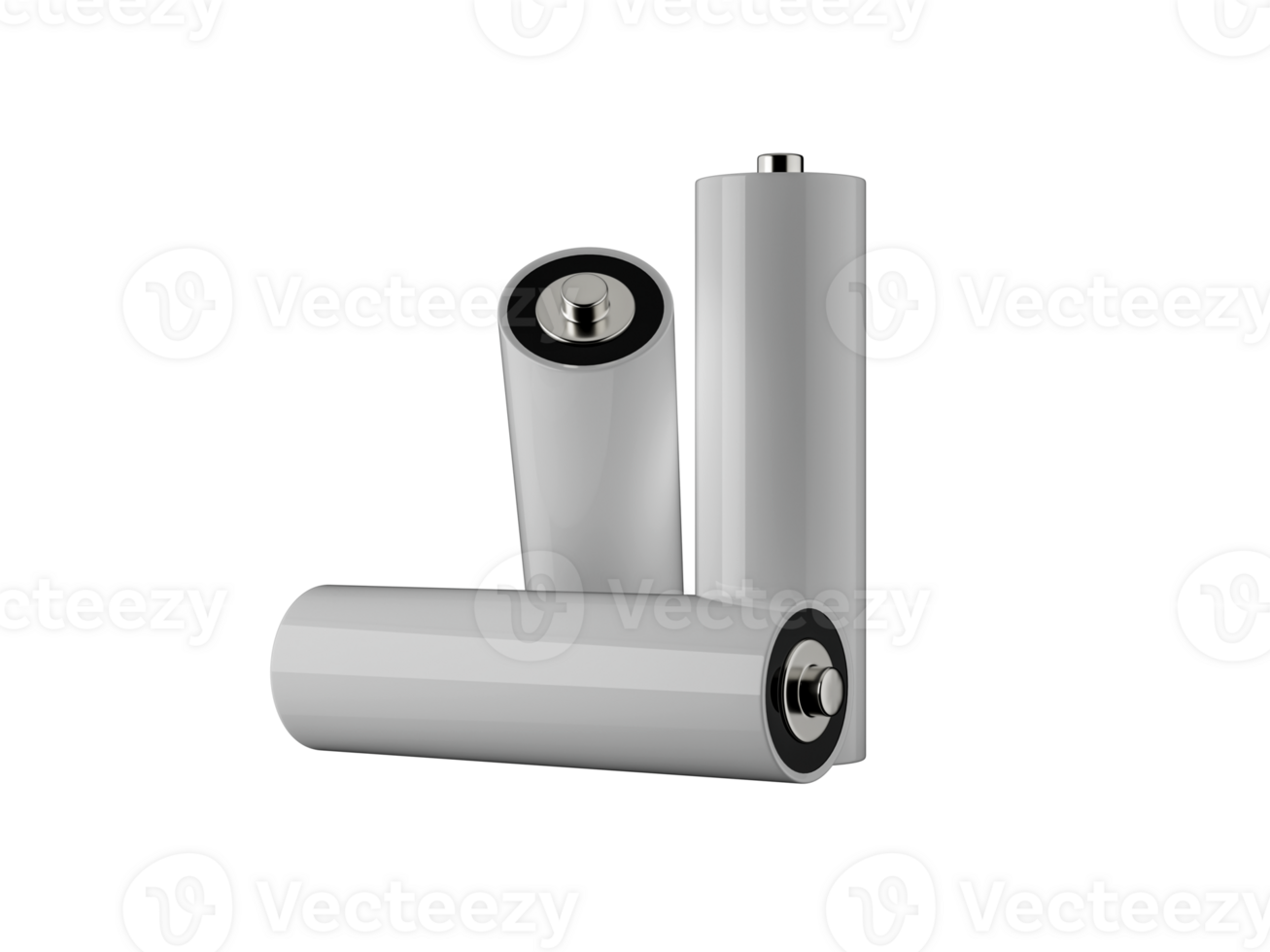aa Tamanho bateria isolado , em branco recarregável bateria Duplo uma ou triplo uma Tamanho 3d ilustração png