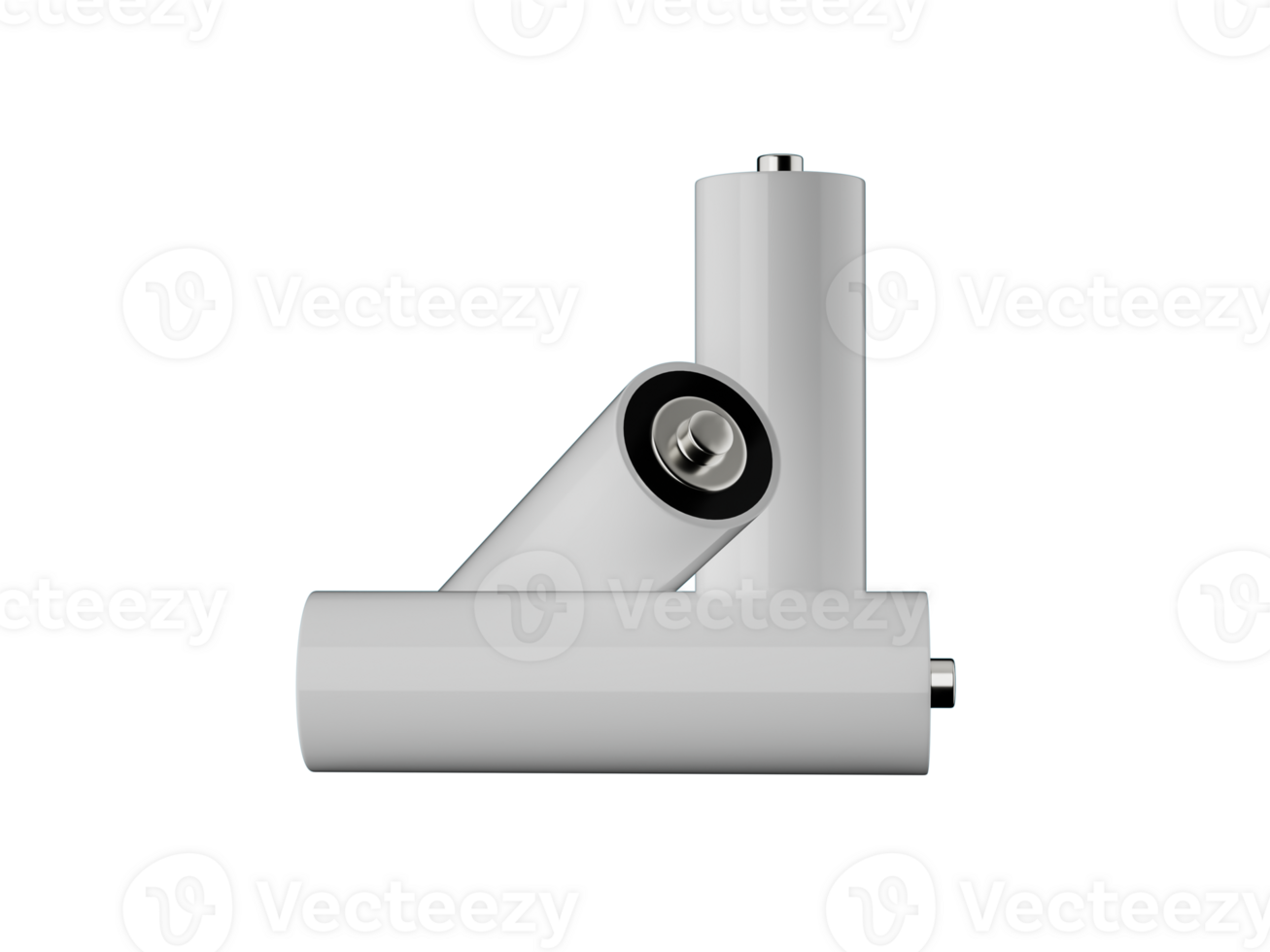 aa dimensione batteria isolato, vuoto ricaricabile batteria Doppio un' o triplicare un' dimensione 3d illustrazione png