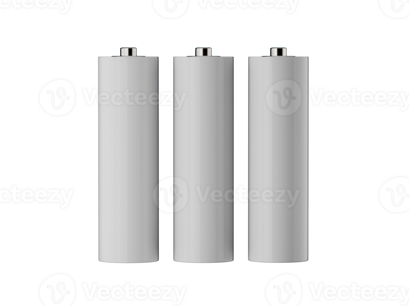AA Size battery isolated, blank rechargeable battery double a or triple a size 3d illustration png