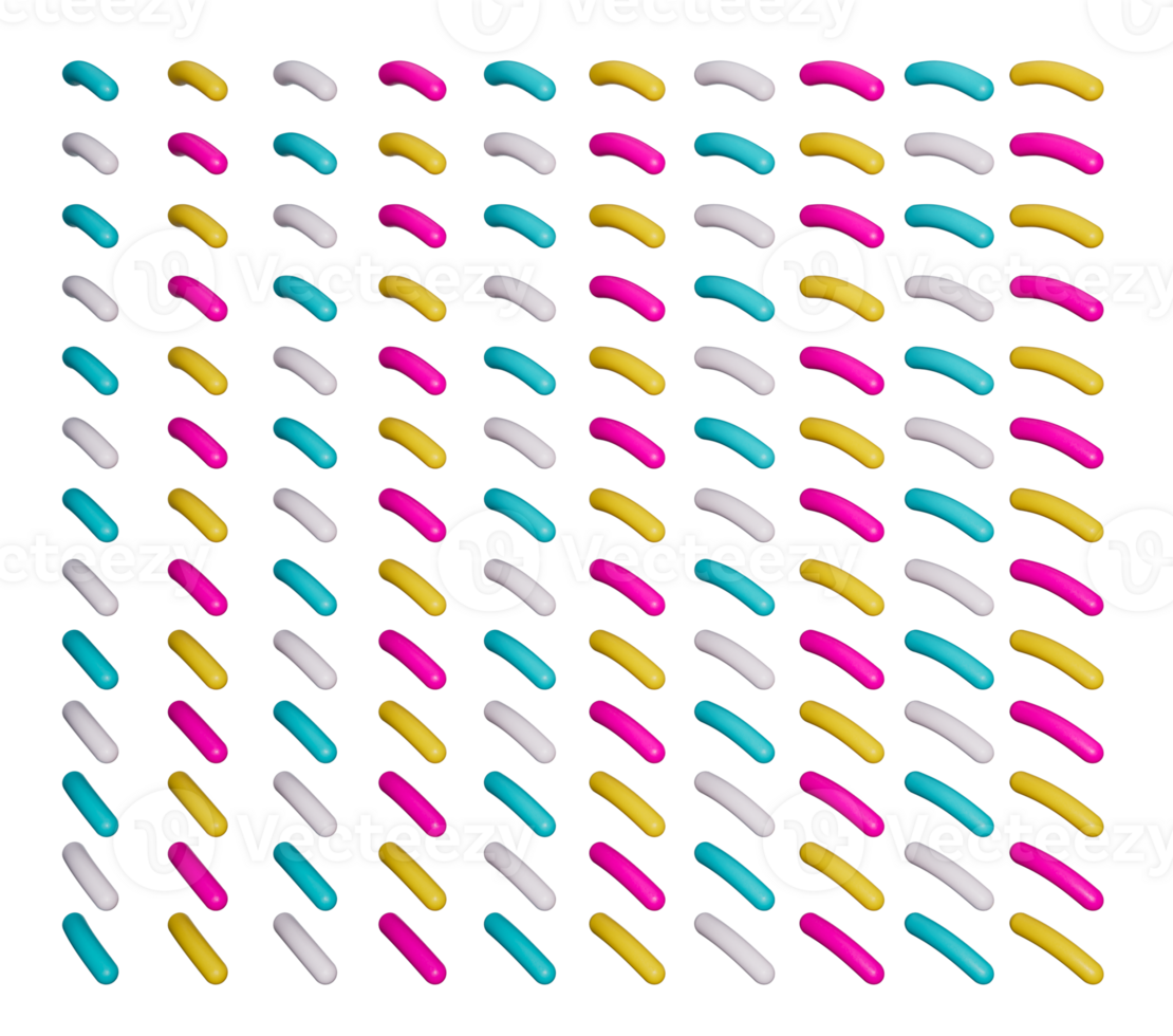 Pattern of Colorful sprinkle 3d illustration png