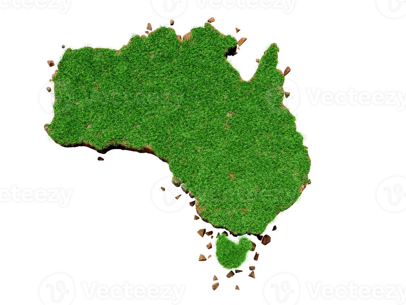 Australia country Grass and ground texture map 3d illustration png