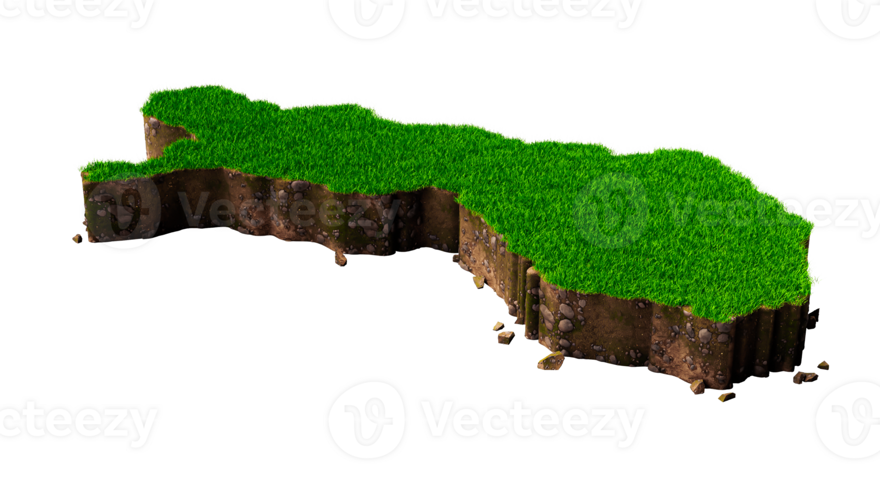 Finland Map Grass and ground texture 3d illustration png