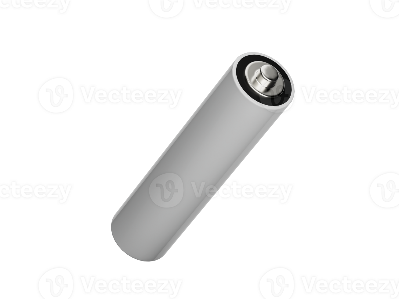 AA Size battery isolated, blank rechargeable battery double a or triple a size 3d illustration png