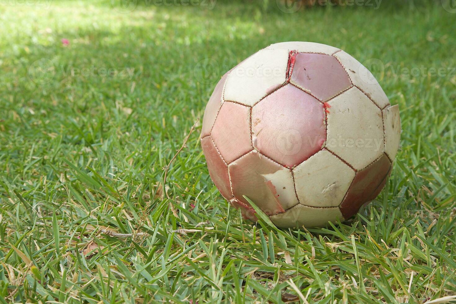 Old football ball. photo