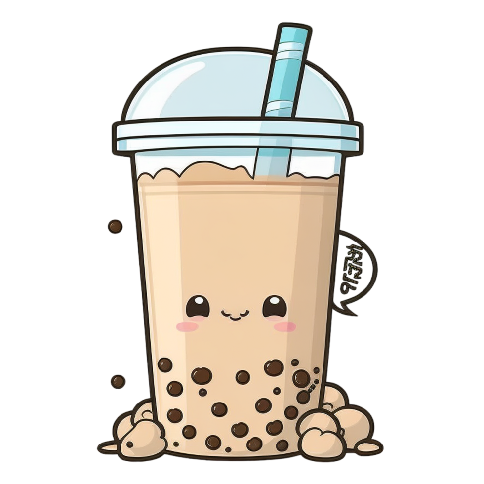 Milk Tea Food Cartoon. png