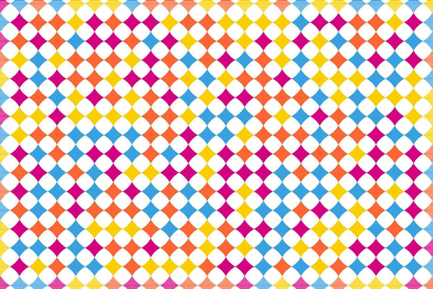 Colorful quilted square mosaic grid geometric background. Vector pattern.