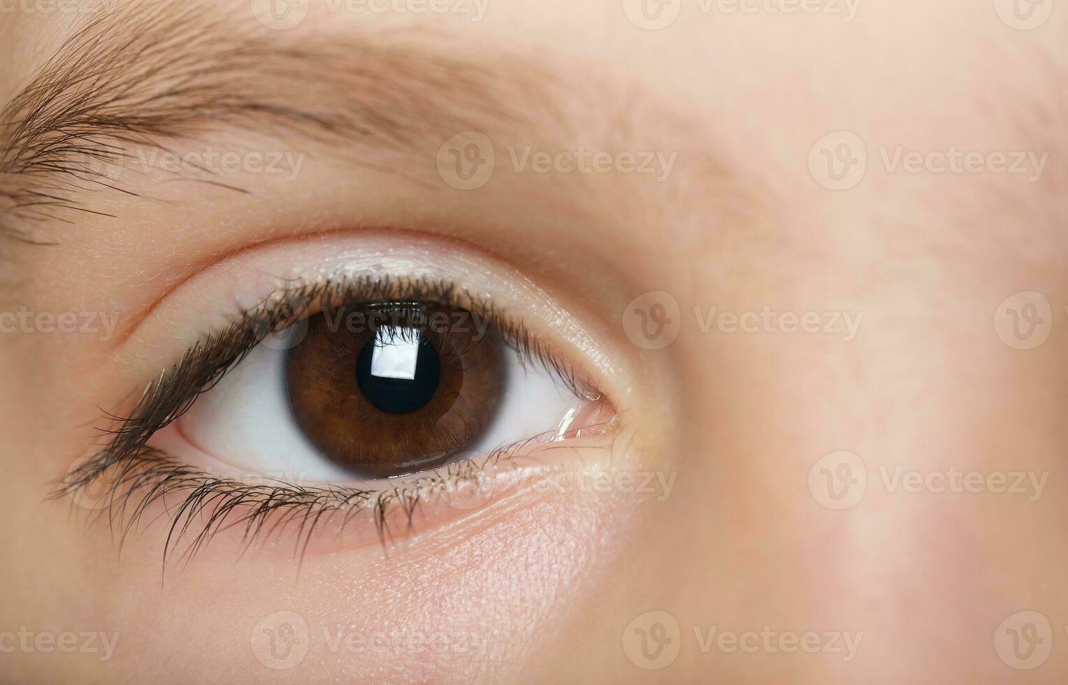Eye of six years old child. photo