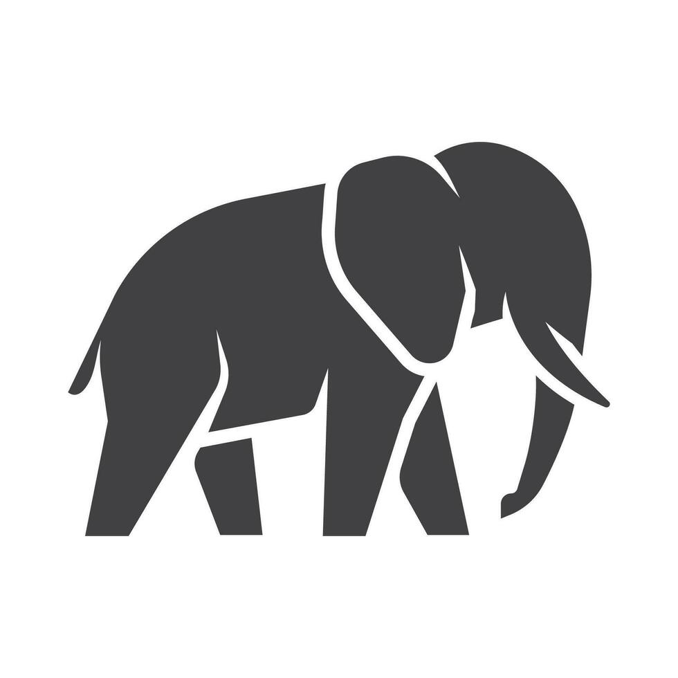 Elephant logo icon. Simple icon of elephant. Elephant flat icon. Elephant sign. Vector illustration