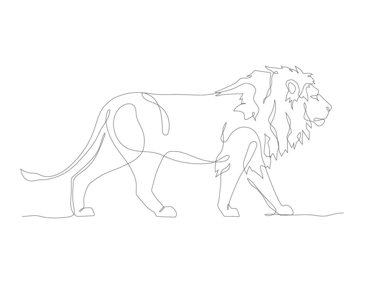 Lion line art. Lion abstract concept icon. Lion linear decorative design. Lion symbol. Lion continuous line drawing vector illustration. Vector illustration