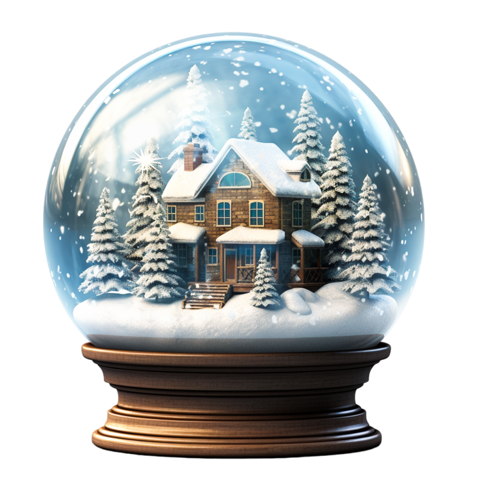 Christmas Glass Snow Globe. 24991479 PNG