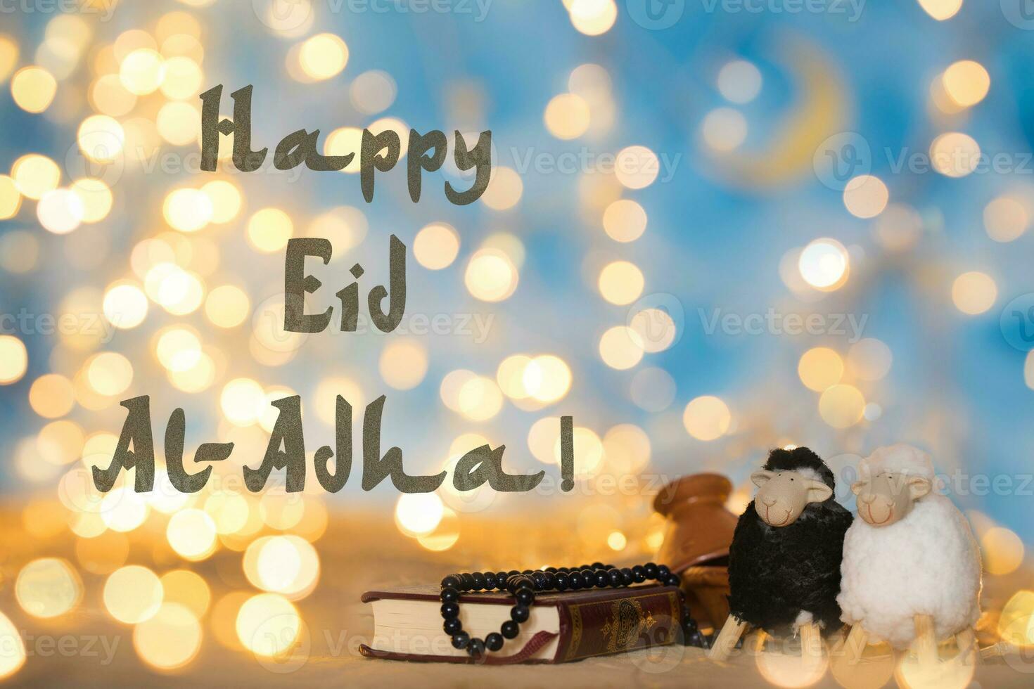 Happy Eid Al-Adha. Festival of Sacrifice background. photo