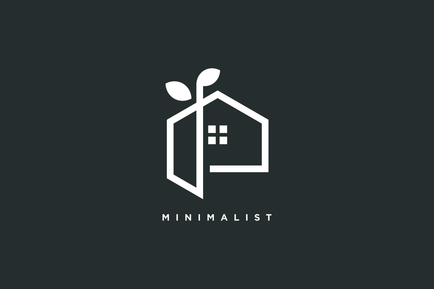 Real estate logo design with modern minimalist concept idea vector