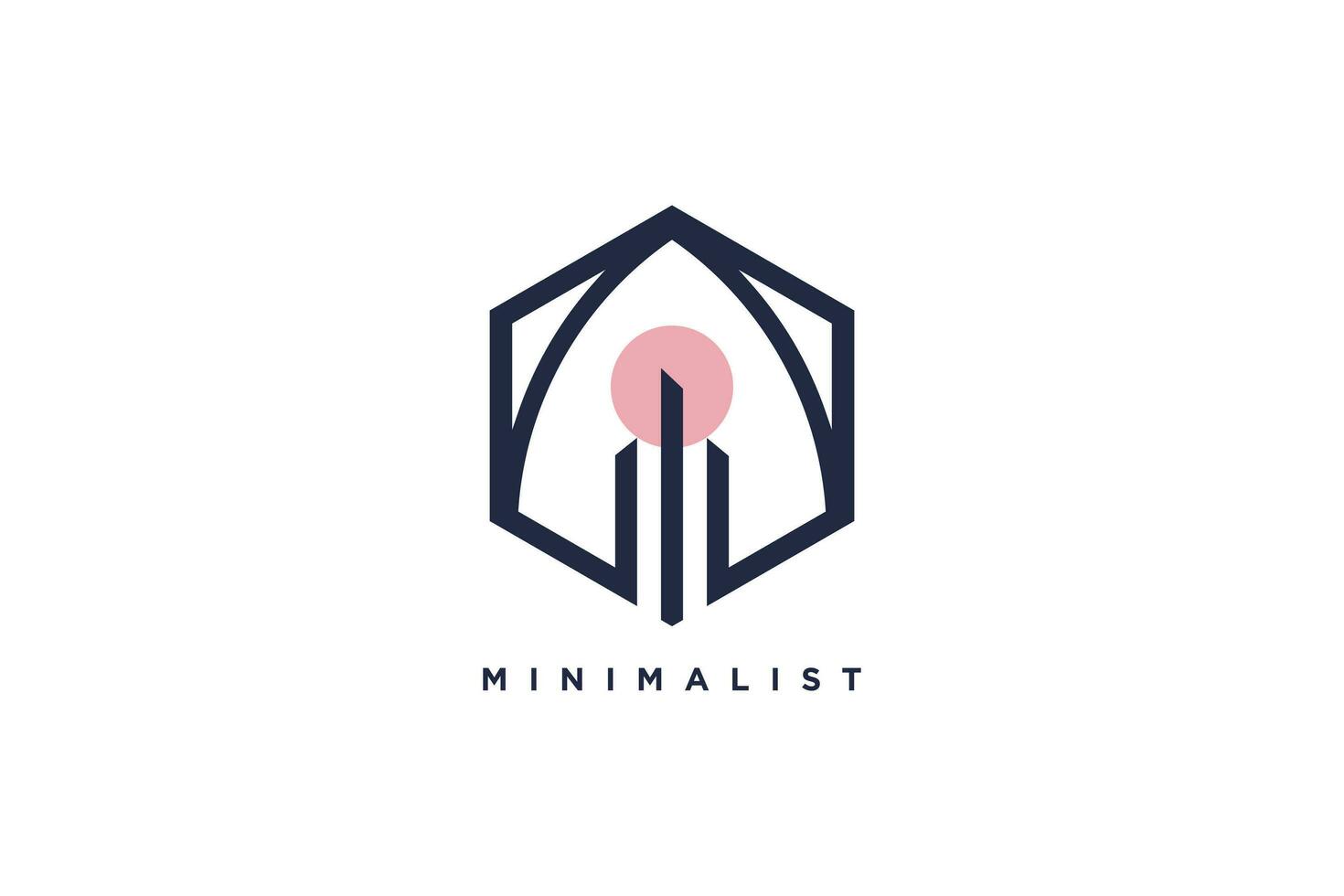 Real estate logo design with modern minimalist concept idea vector