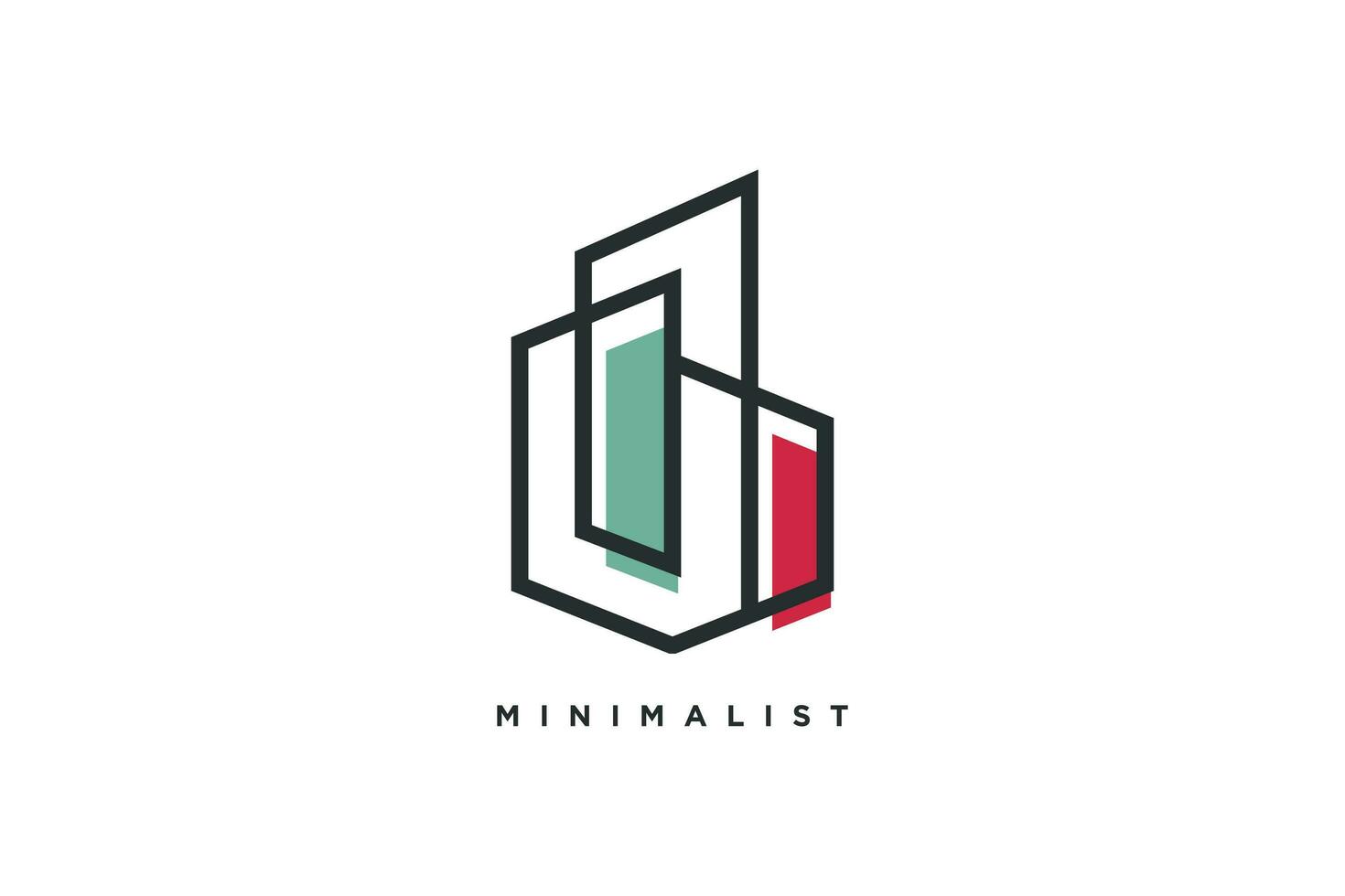 Real estate logo design with modern minimalist concept idea vector