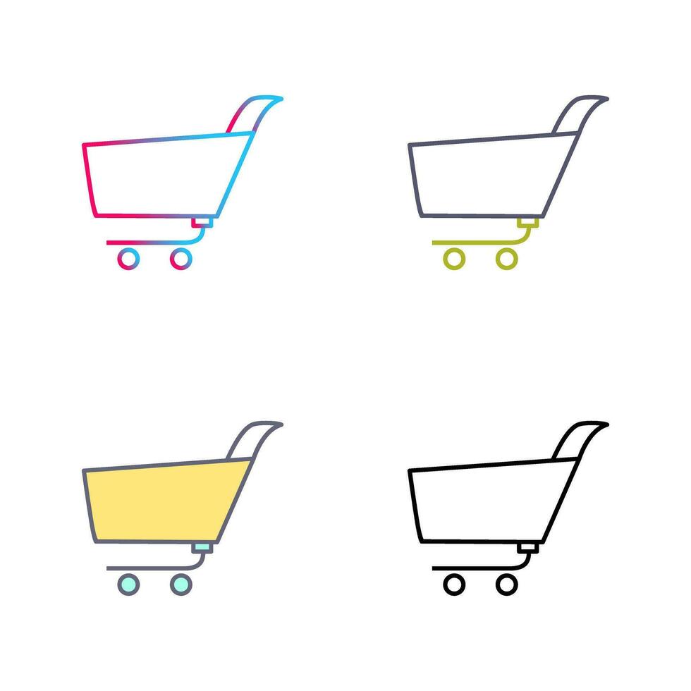 Unique Shopping Cart Vector Icon