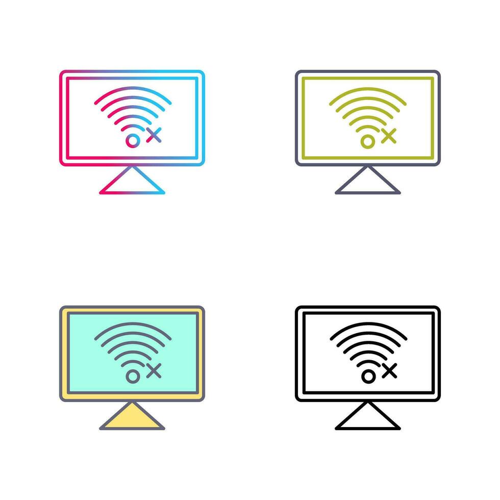 Disconnected Network Vector Icon
