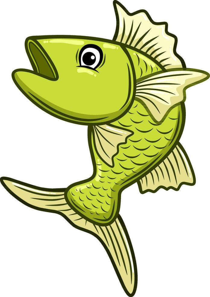 Isolated fish cartoon on white vector