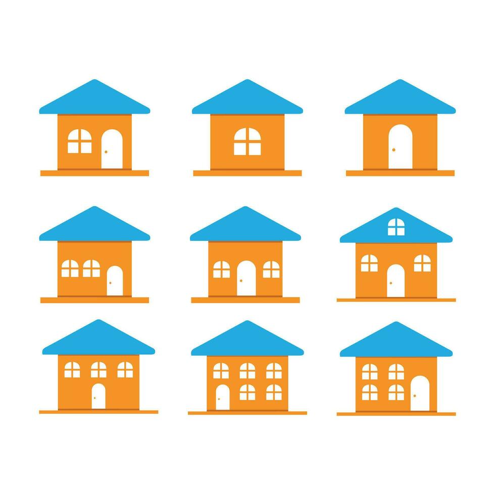 House icon set. house vector. vector