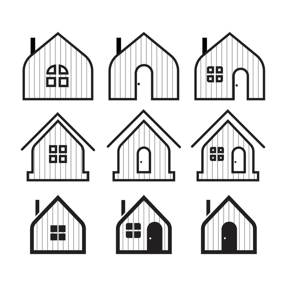House icon set. house vector. House line vector. 24992063 Vector Art at